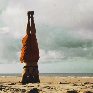shoulder stand beach