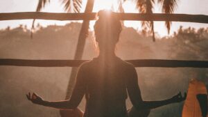 yoga and meditation in nature and full presence in a warmth atmosphere